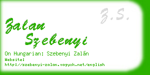 zalan szebenyi business card